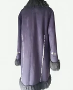 Priya Ramachandran TV-Series Year Of Season 01 Tharanya Tharan Purple Fur Trim Coat