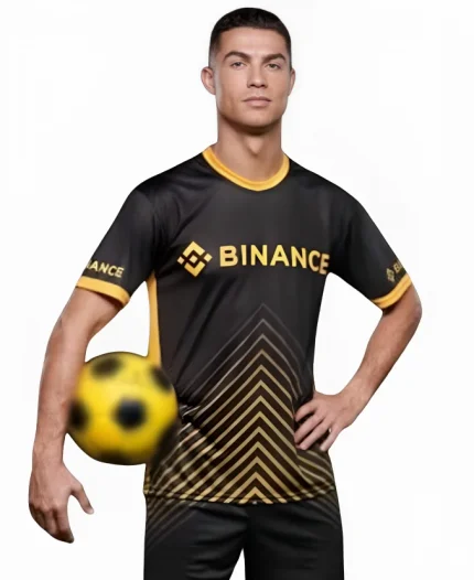 Professional Footballer Cristiano Ronaldo Binance Black Jersey