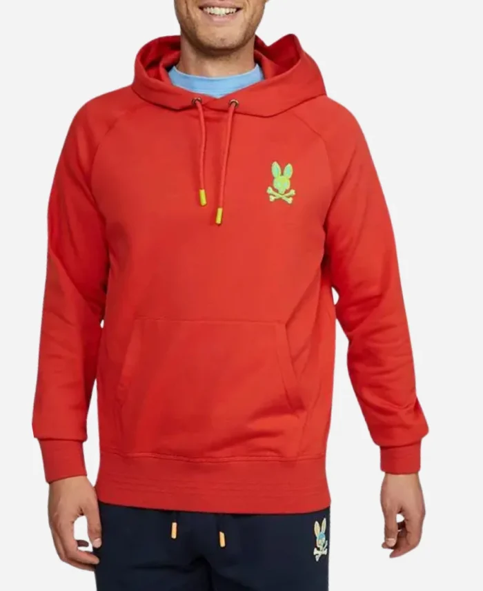 Psycho Bunny MEN Bennett POPOVER Red Hoodie