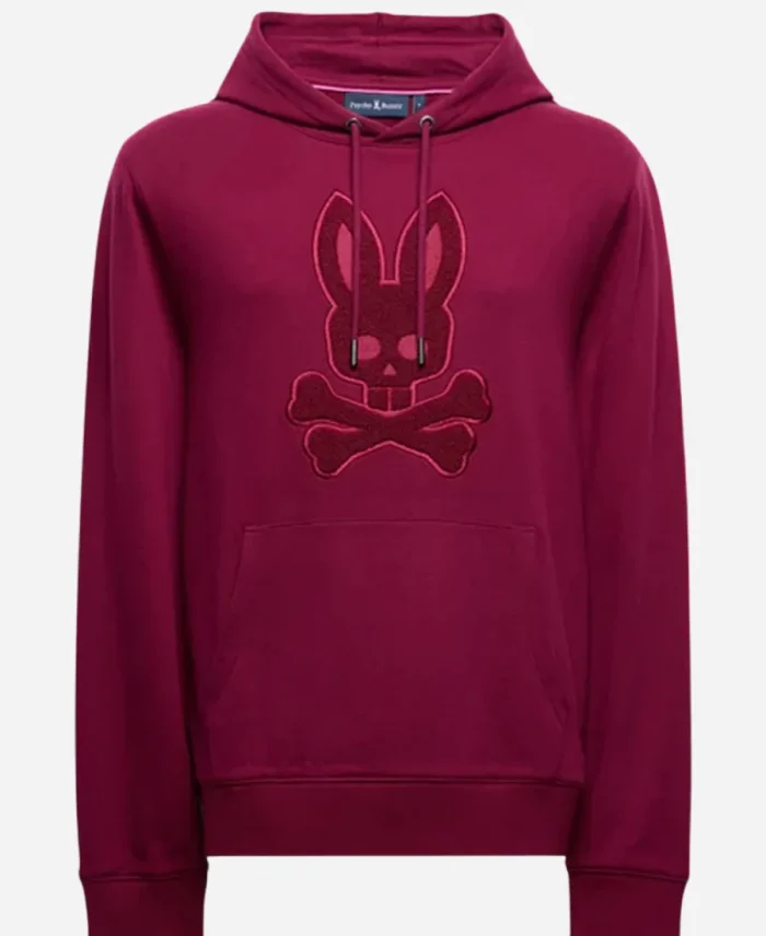 Psycho Bunny Maroon Pullover Hoodie