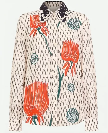 Quincy Tyler TV Series And Just Like That Season 03 Grace Floral Printed Shirt