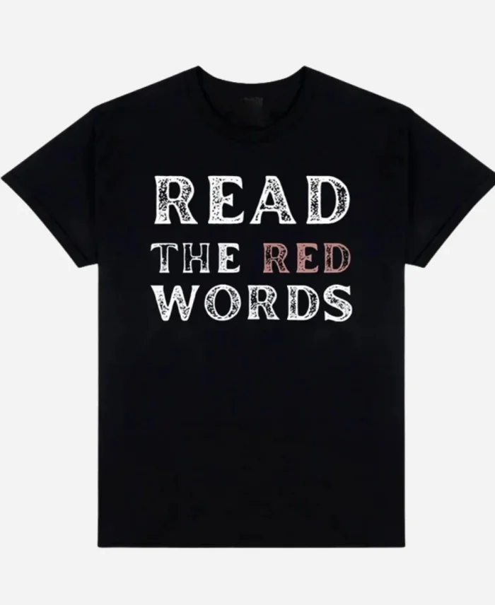 Read The Red Words Black Shirt