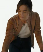 Renée Ballard TV Series Ballard 2025 Maggie Q Brown Leather Jacket