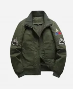 Retro MA1 Air Force Pilot Baseball Shearling Jacket - Image 2