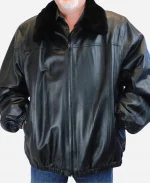 Reversible Dark Ranch Mink Shearling Jacket For Men
