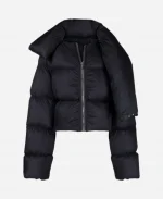 Rick Owens Black Puffer Jacket For Sale