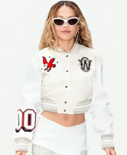 Rita Ora Elvis Duran Show Varsity Jacket