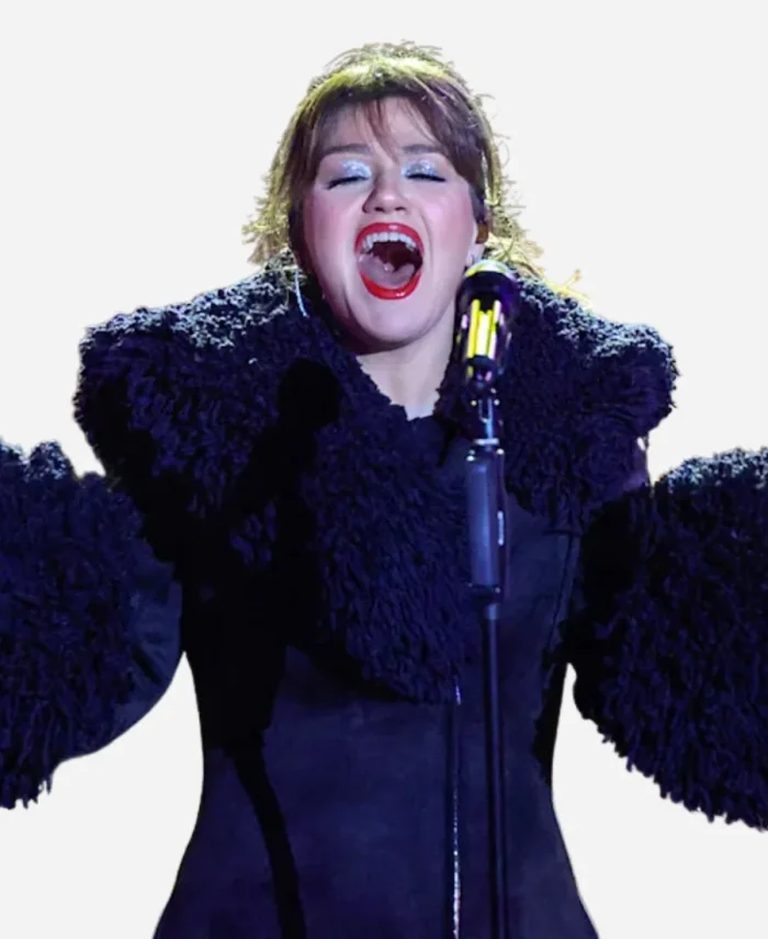 Rockefeller Center Kelly Clarkson Black Coat