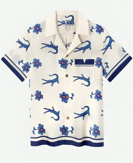 SNL 2025 Blue Crocodile & Print Floral Shirt
