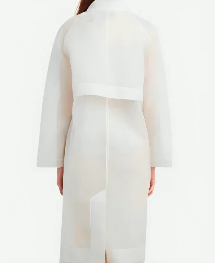 Sarah Jessica Parker Series And Just Like That Season 03 Carrie Bradshaw Floral Applique Mesh Coat