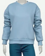 Sarah Jessica Parker Tv Series And Just Like That Season 03 Carrie Bradshaw Blue V Neck Sweatshirt