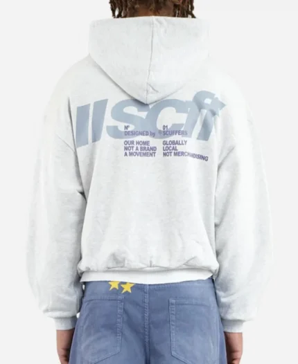 Scuffers Globally Pullover Grey Hoodie For Unisex