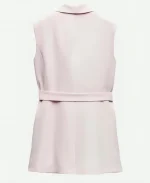 Selling the City Gisselle Meneses Pink Belted Blazer For Women