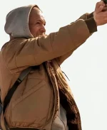 She Rides Shotgun Taron Egerton Brown Jacket
