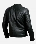 Stephen Amell Hooded Leather Black Jacket