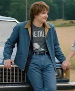 Stranger Things Season 05 Jonathan Byers Charlie Heaton Blue Denim Jacket