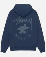 Stussy BEACH ROOTS Blue Hoodie