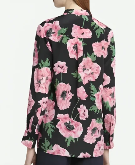 Sunny Hostin The View 2025 Black & Pink Floral Shirt
