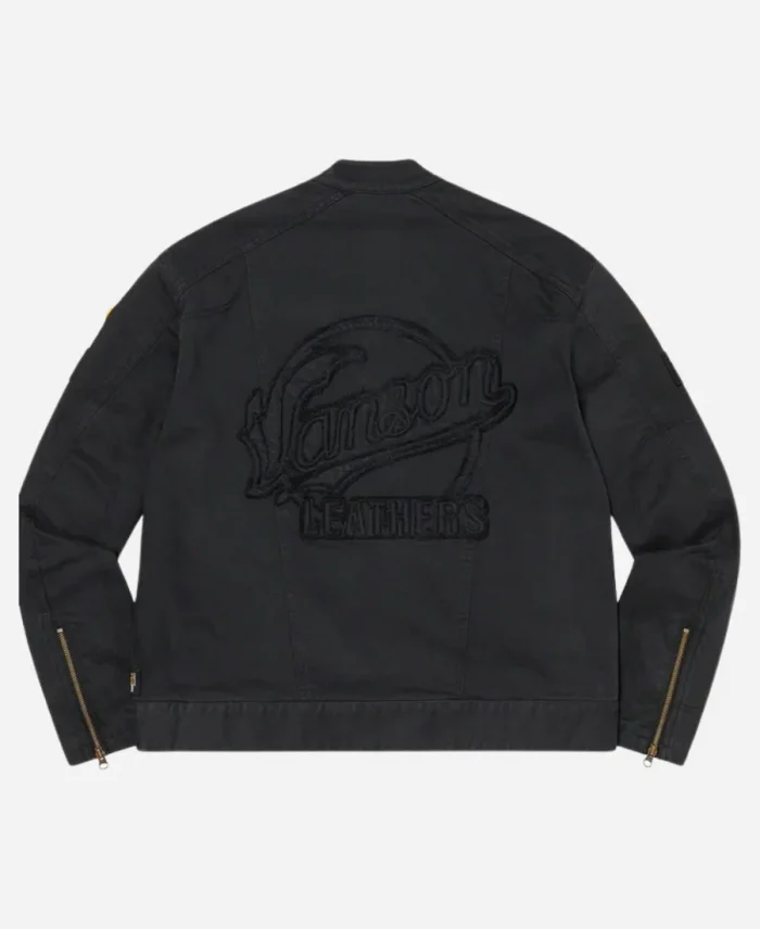 Supreme Vanson Black Denim Jacket For Sale
