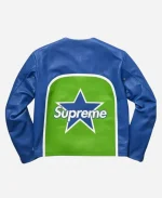 Supreme Vanson Moto Blue Leather Jacket
