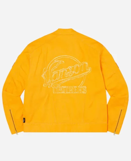 Supreme Vanson Yellow Denim Jacket For Sale