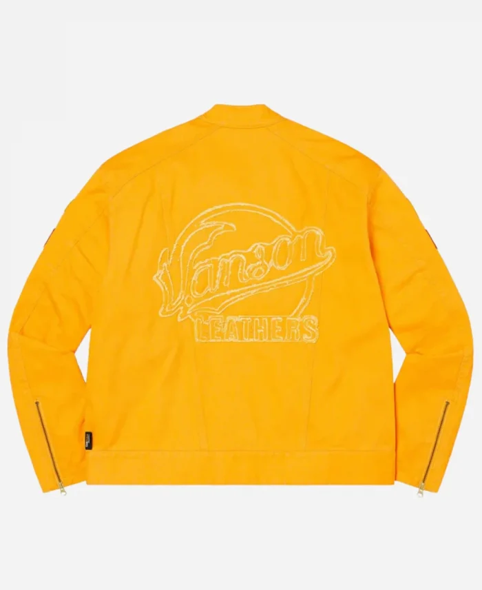 Supreme Vanson Yellow Denim Jacket For Sale