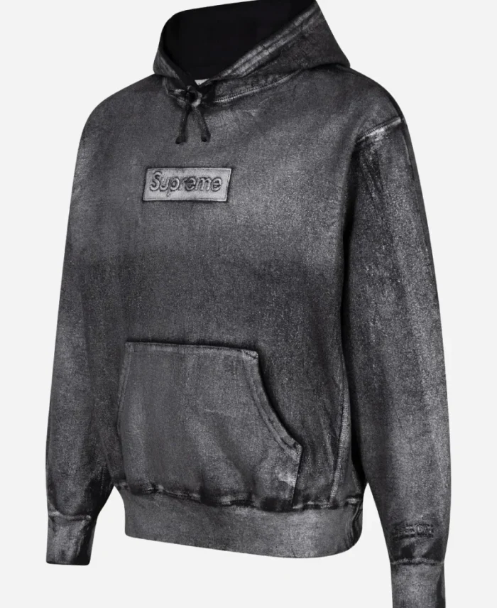 Supreme x MM6 Maison Margiela Foil Box Grey Logo Hoodie