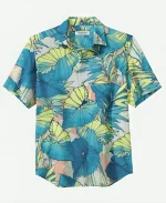 TV-Series Assisted Living Season 06 Mr Brown Blue Leaf Print Shirt