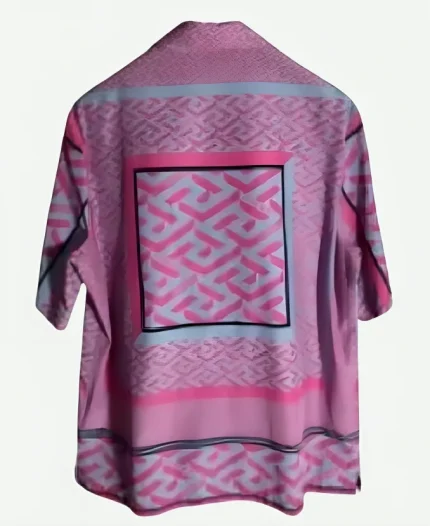 TV-Series Below Deck S12 Pink Printed Silk Shirt