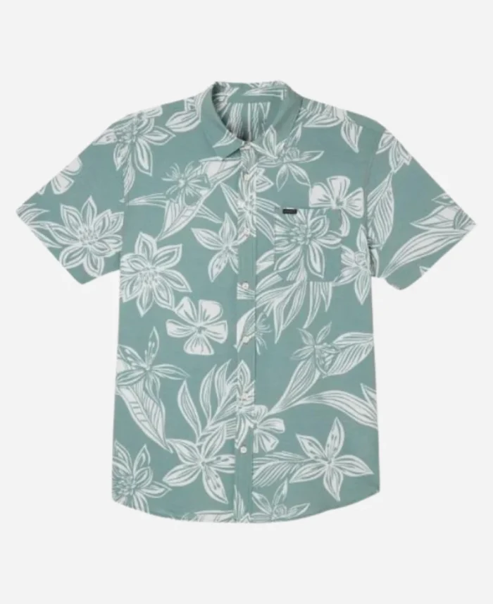 TV-Series Love Hotel S01 Green Floral Shirt For Men