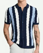 TV-Series Pop The Balloon Live S01 Braeden Paterson Blue Striped Polo Top