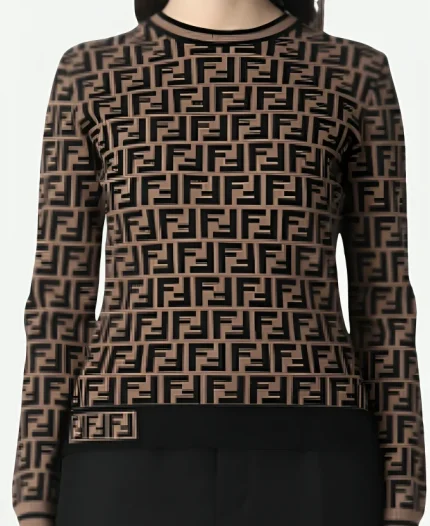 TV Series Selling The City 2025 Gisselle Meneses Nunez Crewneck Brown And Black Sweater