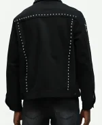 Tamron Hall Show Studded Black Trucker Jacket