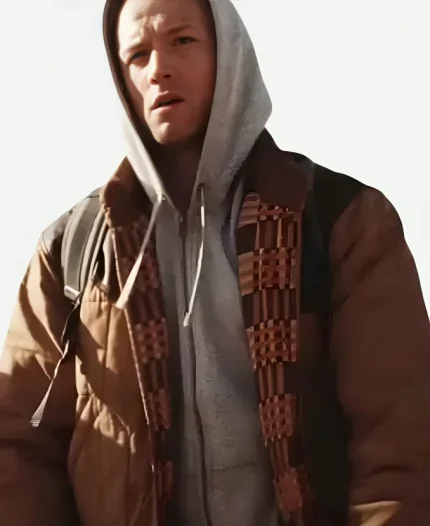 Taron Egerton She Rides Shotgun Brown Jacket