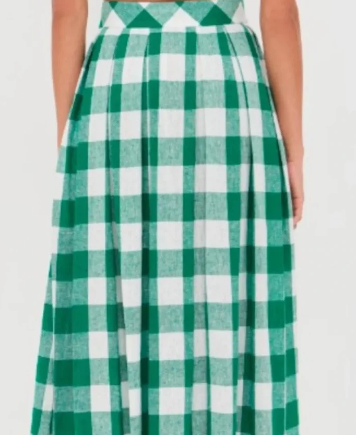 Taylor Swift Tight End University Gingham Skirt
