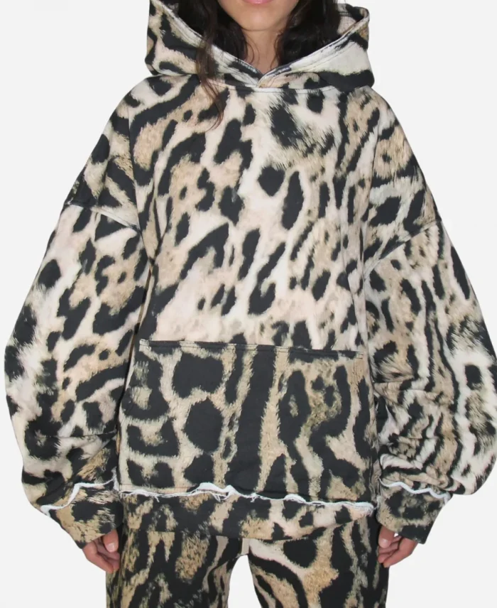 The Leopard French Terry Pullover Hoodie