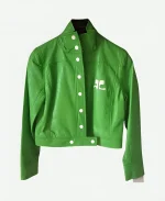 The Nanny S5 Fran Drescher Leather Green Jacket