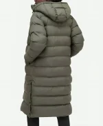 The Studio TV Series 2025 Olivia Wilde Green Puffer Hooded Coat