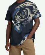 The Survivors S01 Charlie Vickers Blue Eye Print Shirt