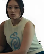 The Survivors S01 Yerin Ha Blue Swirl Print Tank Top
