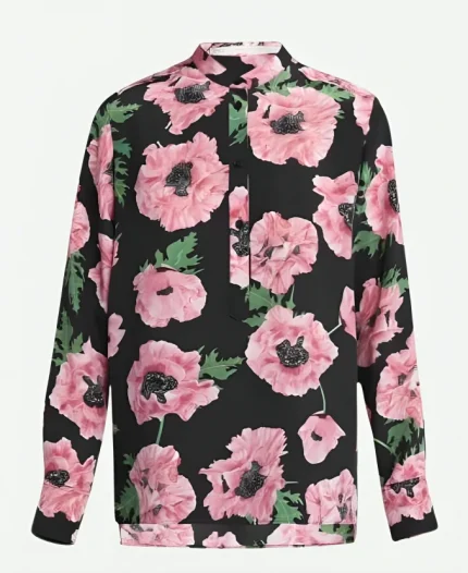 The View 2025 Sunny Hostin Black & Pink Floral Shirt For Sale