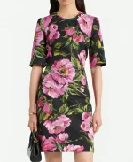 The View Alyssa Farah Griffin Black Floral Print Dress For Sale