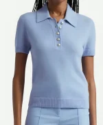 The Waterfront S01 Mae Buckley Blue Polo Top For Sale