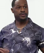 The Young And The Restless Jermaine Rivers Blue Floral Shirt