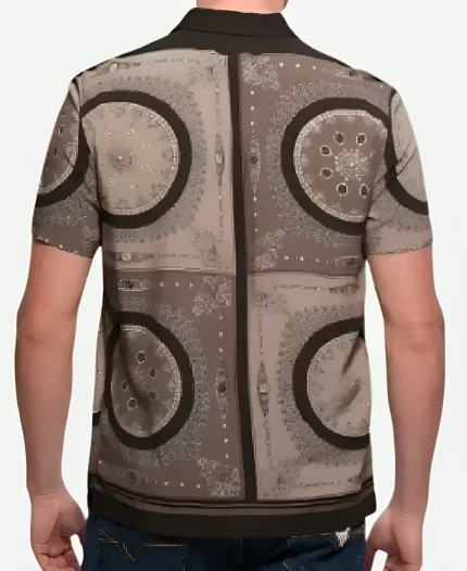 The Young And The Restless Season 50 Damian Kane Brown & Black Printed Shirt