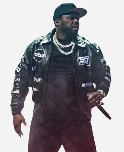 Tottenham Hotspur 50 Cent Stadium Black Leather Jacket