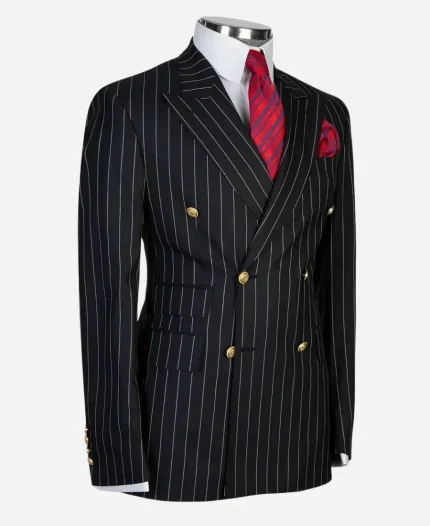 Tulsa King Sylvester Stallone Black Stripe Blazer