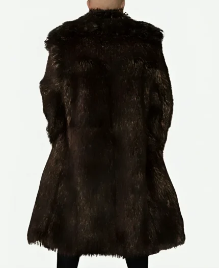 Tyler Durden Brown Fur Coat