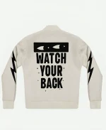 Unleash Your Inner G Protect Your Inner G Gang NY Watch Your Back White Varsity Jacket