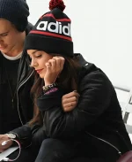 Vanessa Hudgens Leather Black Coat